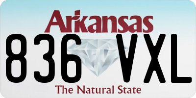 AR license plate 836VXL
