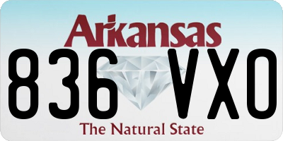 AR license plate 836VXO