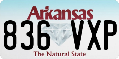 AR license plate 836VXP