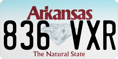 AR license plate 836VXR