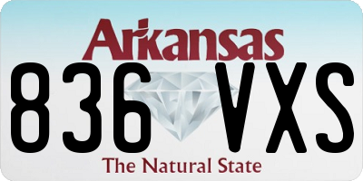 AR license plate 836VXS