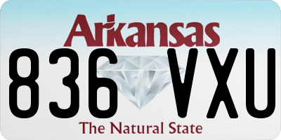 AR license plate 836VXU