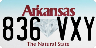 AR license plate 836VXY