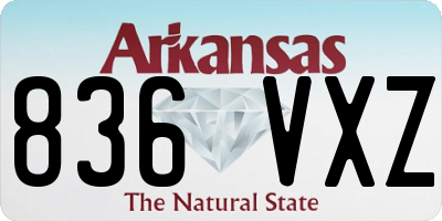 AR license plate 836VXZ