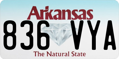 AR license plate 836VYA