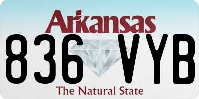 AR license plate 836VYB