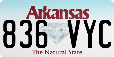 AR license plate 836VYC