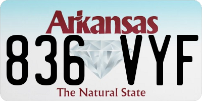 AR license plate 836VYF