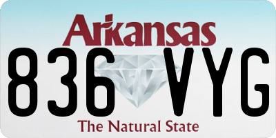 AR license plate 836VYG