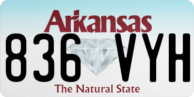 AR license plate 836VYH