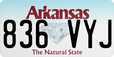 AR license plate 836VYJ