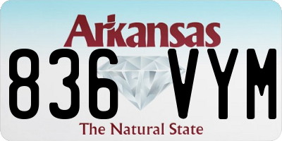 AR license plate 836VYM