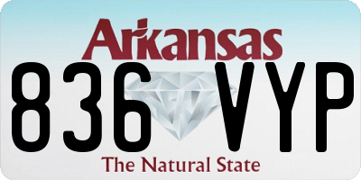 AR license plate 836VYP