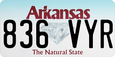 AR license plate 836VYR