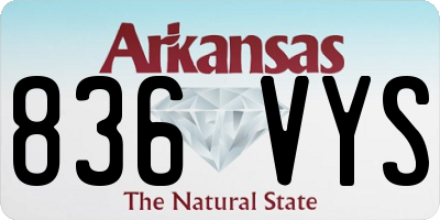 AR license plate 836VYS