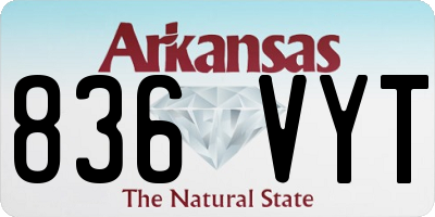 AR license plate 836VYT
