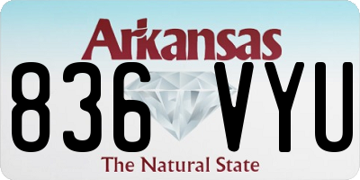 AR license plate 836VYU