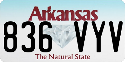 AR license plate 836VYV
