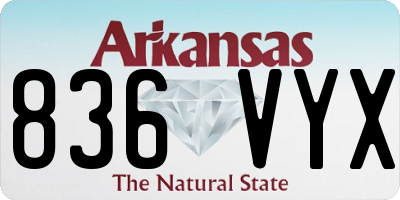 AR license plate 836VYX