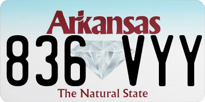 AR license plate 836VYY