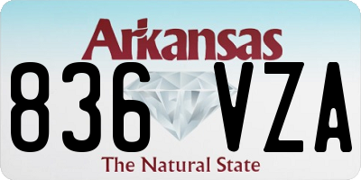 AR license plate 836VZA