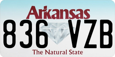 AR license plate 836VZB