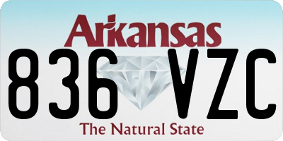 AR license plate 836VZC