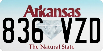 AR license plate 836VZD
