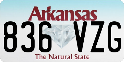 AR license plate 836VZG