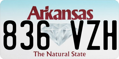 AR license plate 836VZH