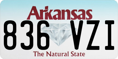 AR license plate 836VZI