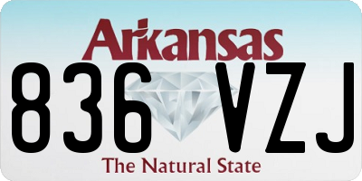AR license plate 836VZJ