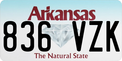 AR license plate 836VZK