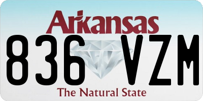 AR license plate 836VZM