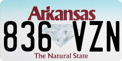 AR license plate 836VZN