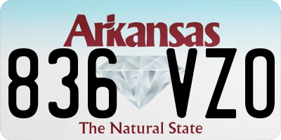 AR license plate 836VZO