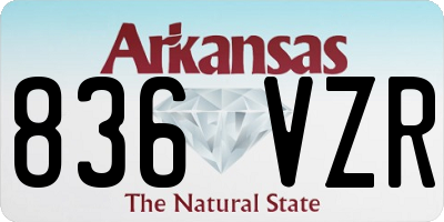 AR license plate 836VZR