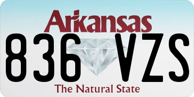 AR license plate 836VZS