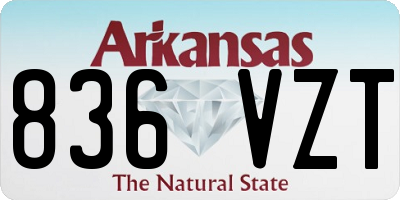 AR license plate 836VZT