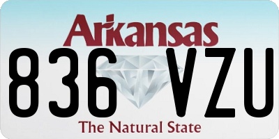 AR license plate 836VZU