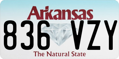 AR license plate 836VZY