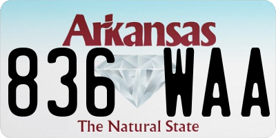 AR license plate 836WAA