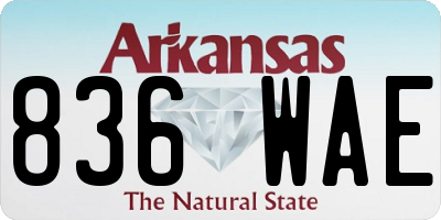 AR license plate 836WAE
