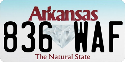 AR license plate 836WAF