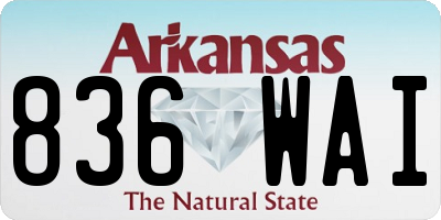 AR license plate 836WAI