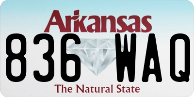 AR license plate 836WAQ