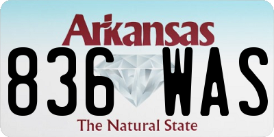 AR license plate 836WAS