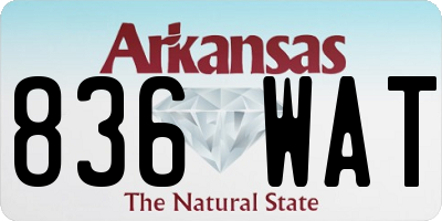 AR license plate 836WAT