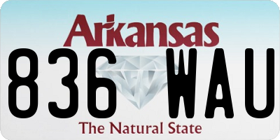 AR license plate 836WAU