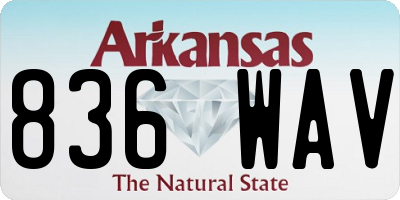 AR license plate 836WAV